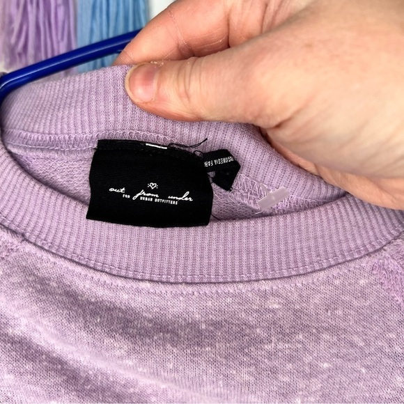Out From Under Urban Outfitters Purple Lavender Batwing Slouchy Boho Top XS - Picture 7 of 14